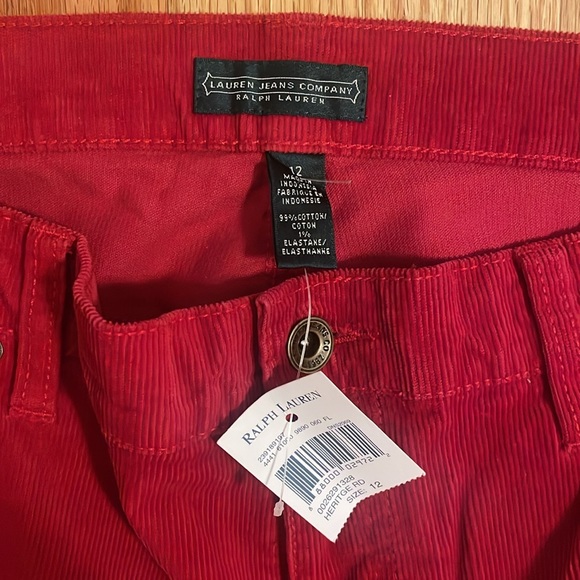 Ralph Lauren Corduroy Classic Straight Pants - Picture 2 of 6